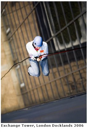 dockland abseil, exchange tower, brittania for clic sargent